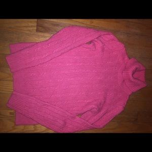 1 J Crew cashmere blend cable knit turtleneck sweater